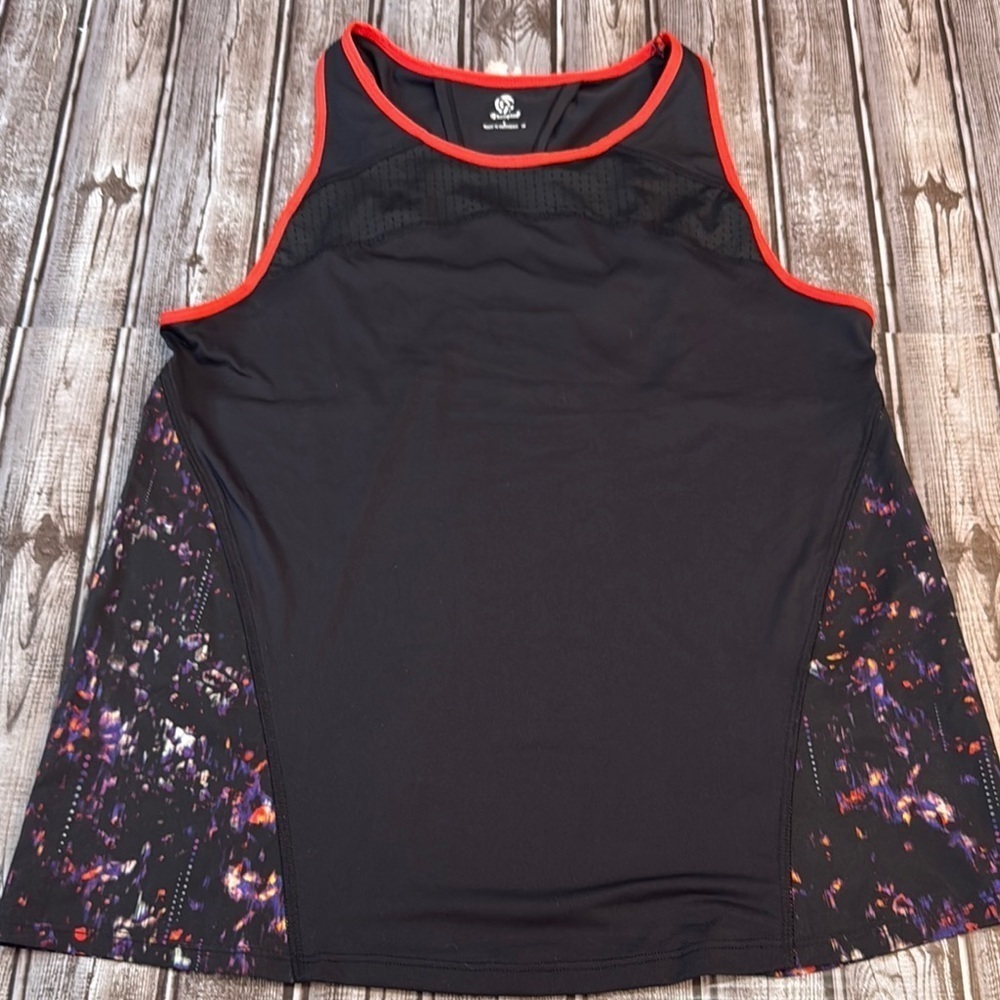 Champion Racerback Sleeveless Black and Red Women's Tank Top size Large